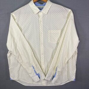 Express Mens Button Up Shirt XXL Slim Fit Pattern Long Sleeve Dress